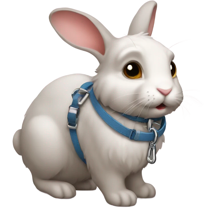 Bunny with a leash on  emoji