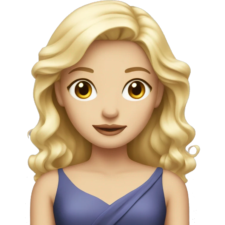 blonde girl in elegant dress emoji