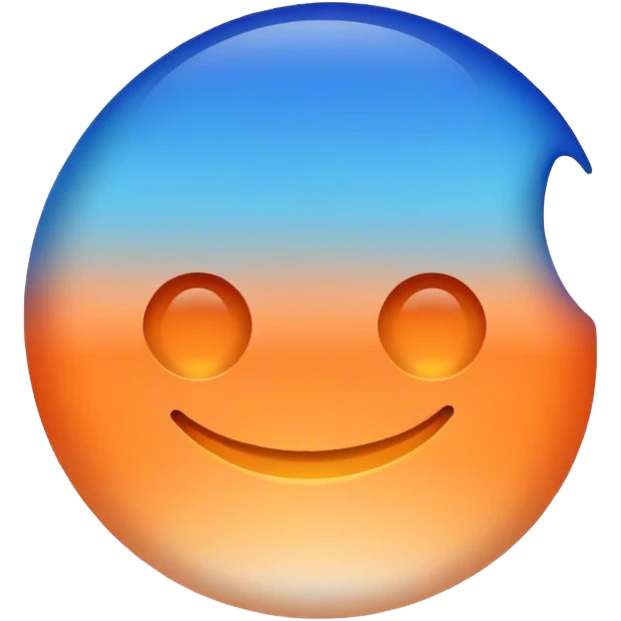 Blue orange emoji