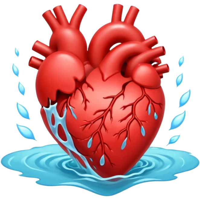  The heart that beats in the river emoji