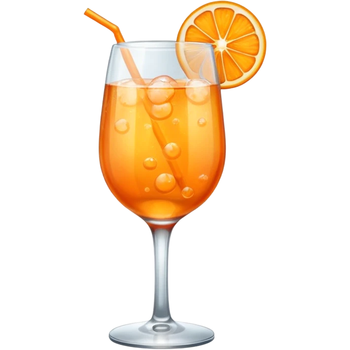 spritz in a glass with no straw more orange color emoji