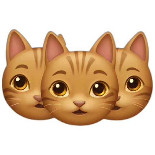 trois chats emoji