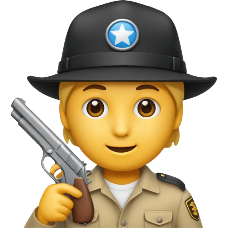 As un emoji que se vea la cabeza nada más con una gorra de lado y que no tenga aspecto infantil con una pistola  emoji
