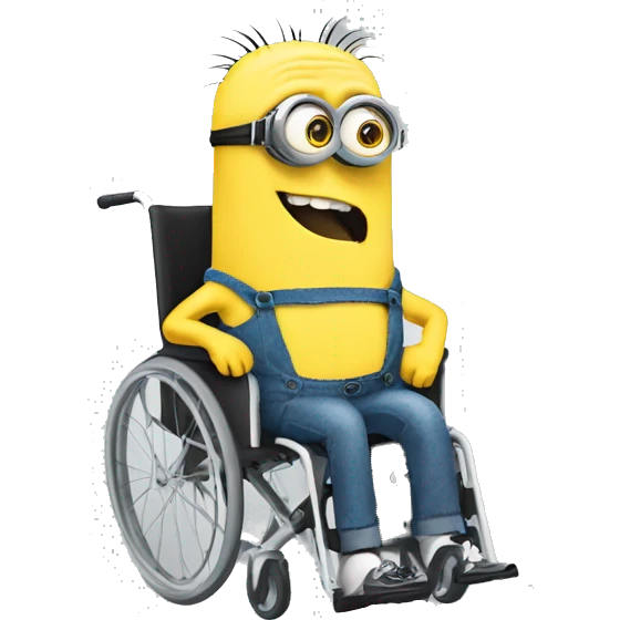 ugly minion in a wheelchair emoji