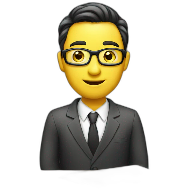 bussines man on presentation emoji