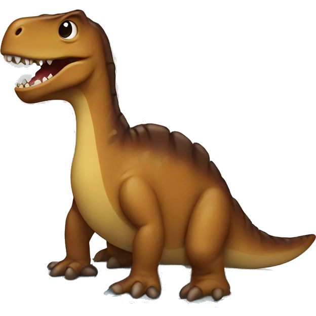 Brown puddle with a costume dinosaur emoji