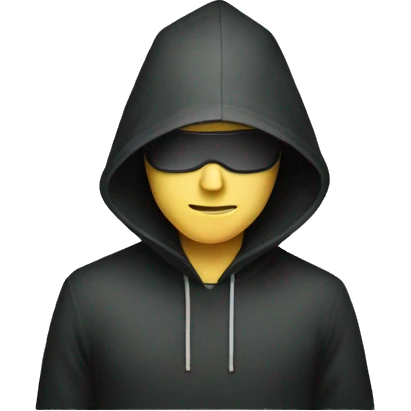Hacker on computer emoji