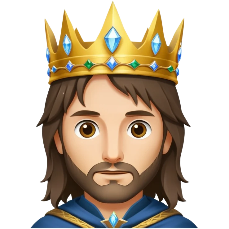 wandering king. Aragorn. Picture with square and wizard elements emoji