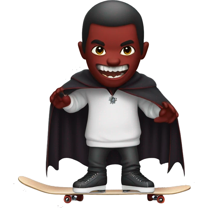 Un vampire qui fait du skate emoji