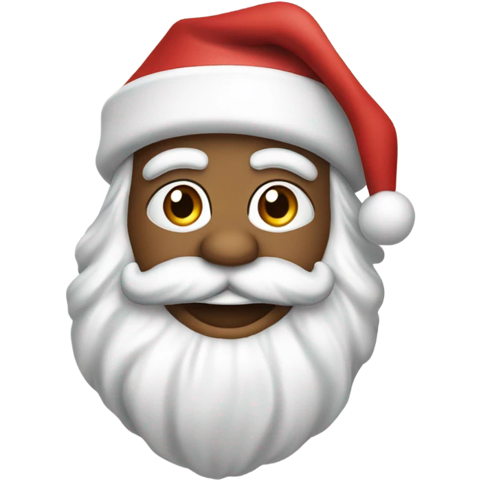 Merry Christmas Baseball themed white Santa emoji