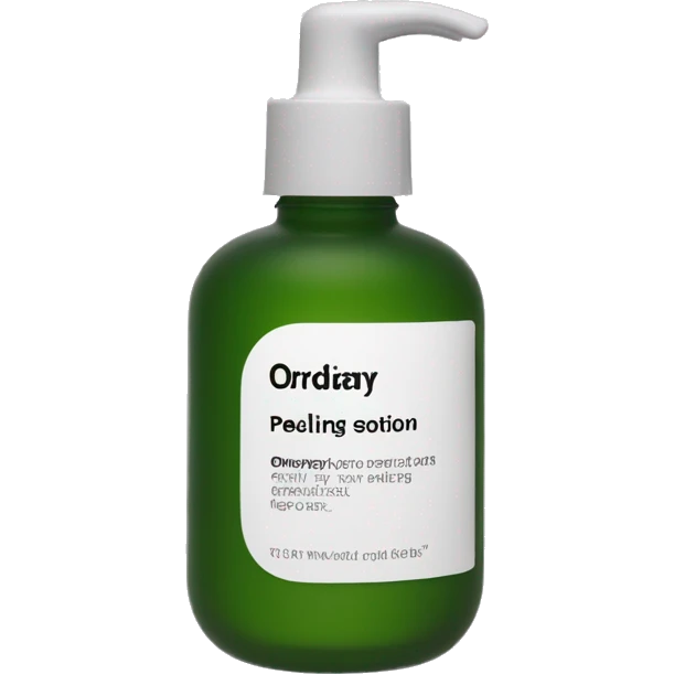 the ordinary peeling solution bottle with label emoji