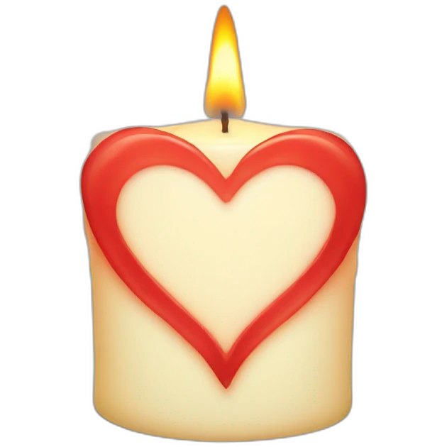 heart-shaped candle emoji