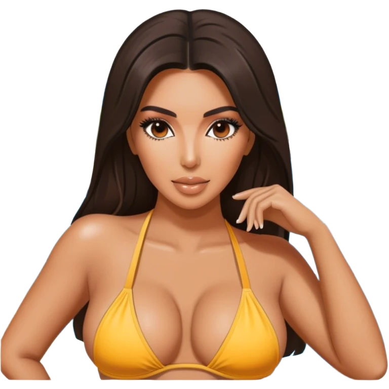 Kim kardashian pool boo no swimsuit emoji