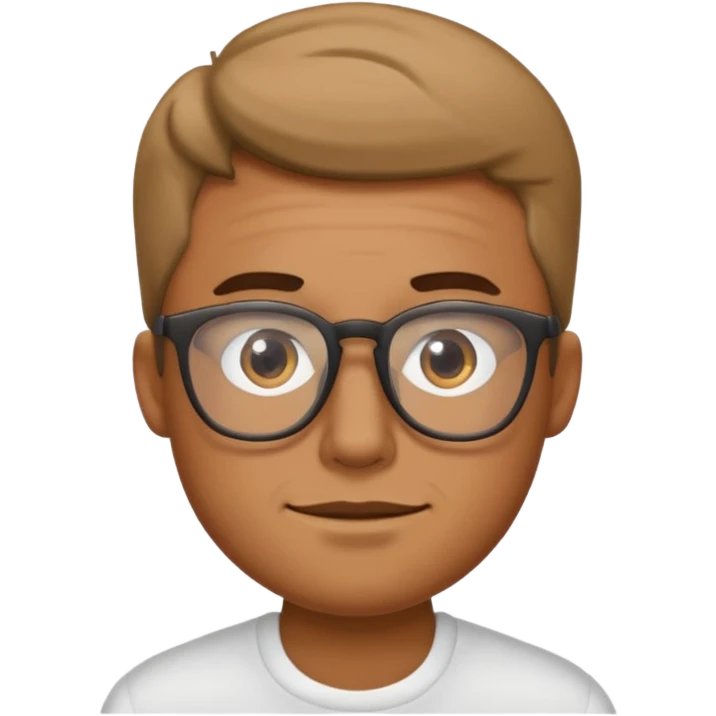 A tan guy with glasses and big gyatt emoji