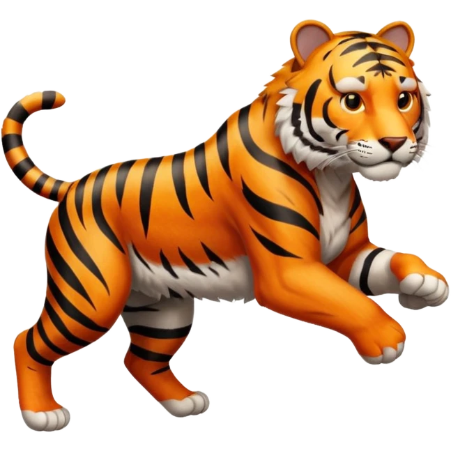 High resolution of a runnig tigar emoji