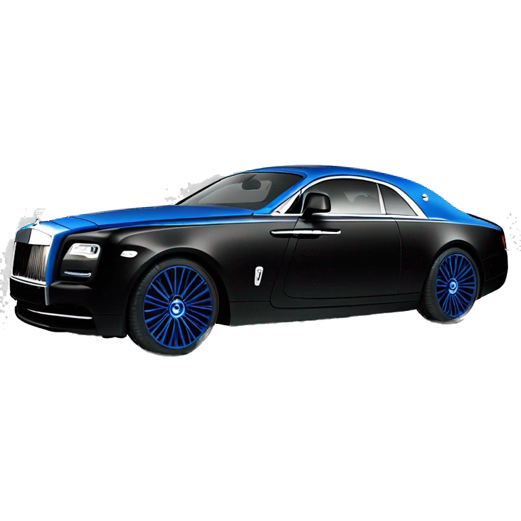 Rolls Royce black mate mansory with blue interior  emoji