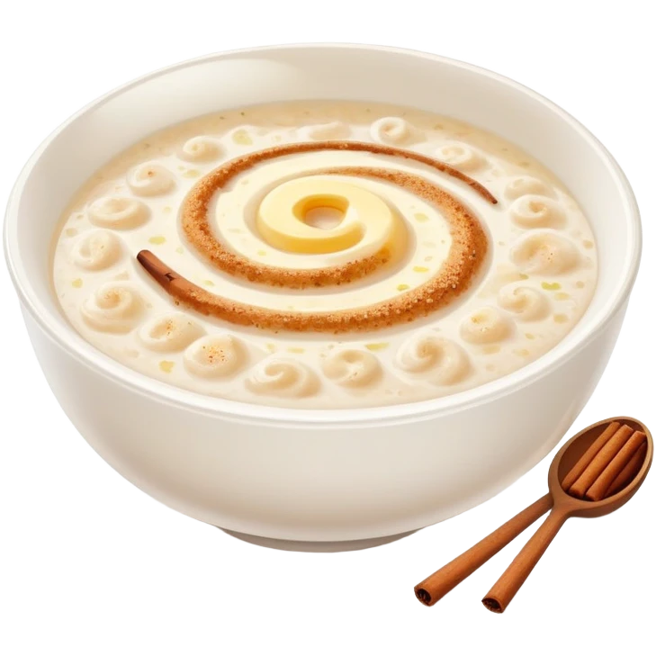 rice porridge with butter and cinnamon sugar emoji