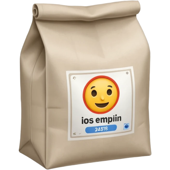 cement bag with label emoji