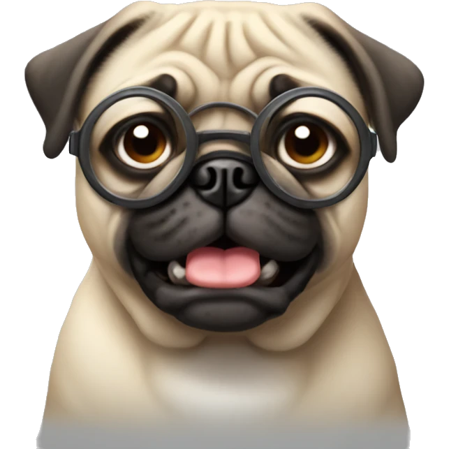 angry pug with googles emoji