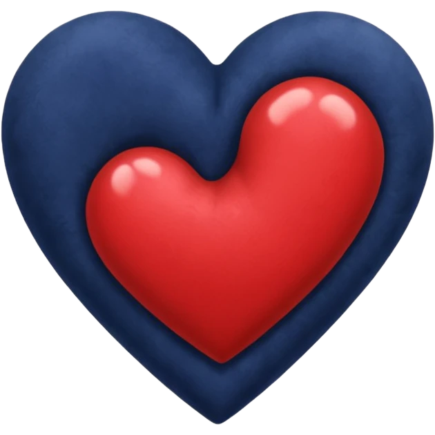 heart with a velvet navy center emoji