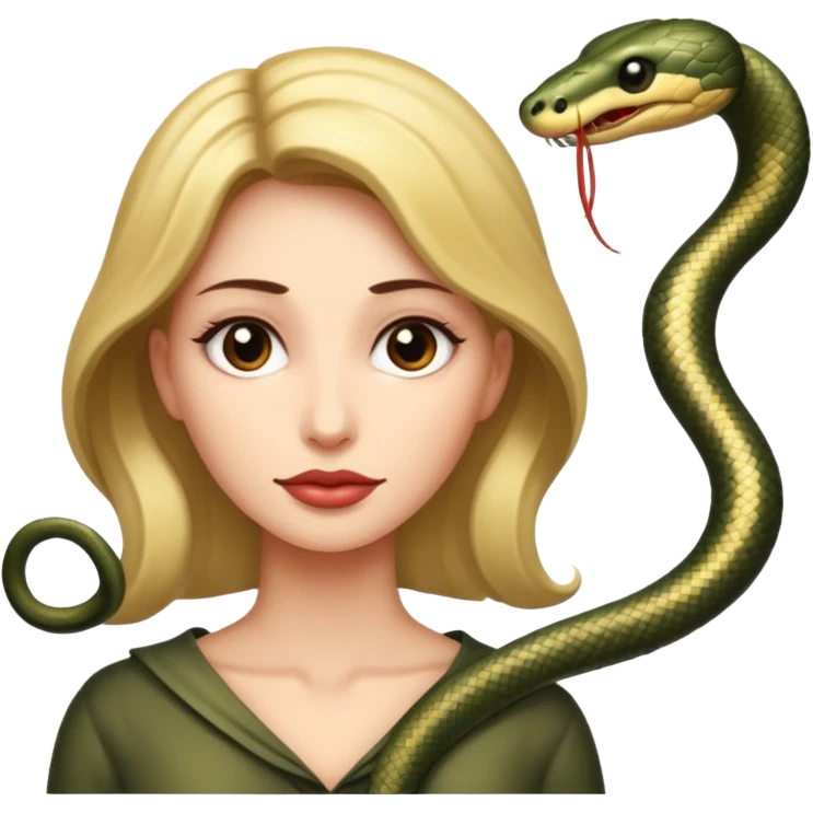 Woman with a very long snake neck  emoji