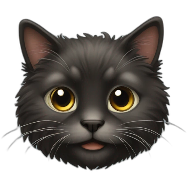 cute-dark-hairy-cat emoji