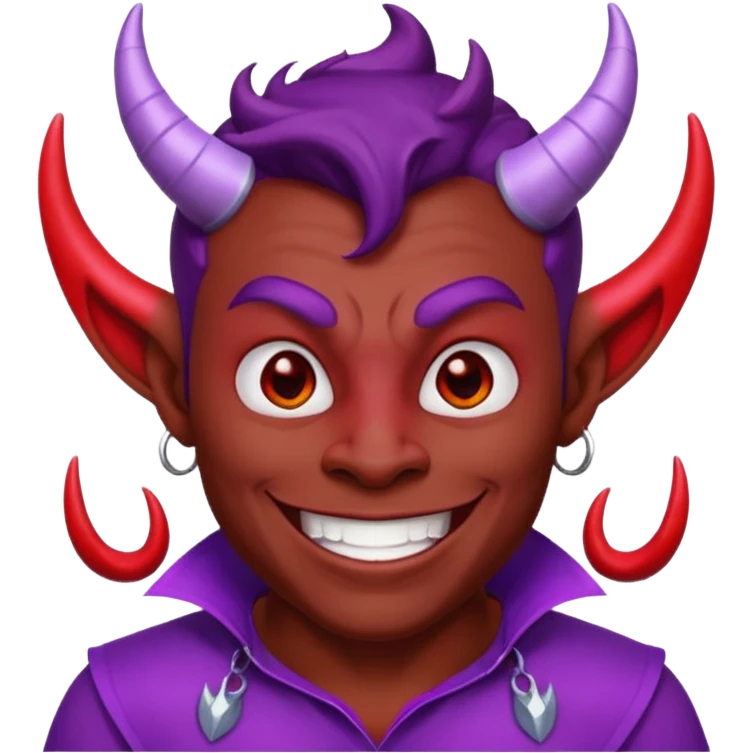 purple devil with shirt emoji