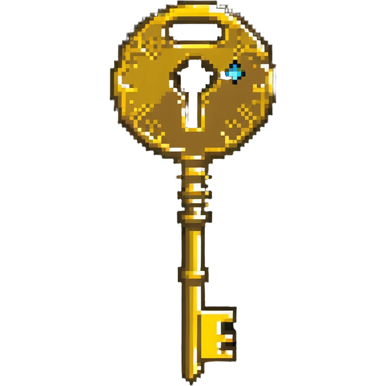 Elite member access key with aura effect and special markings emoji
