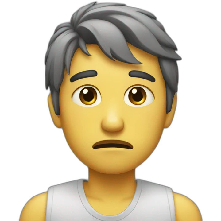 Funny sad emoji