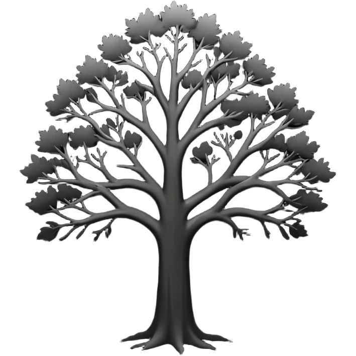 Boison tree in black emoji