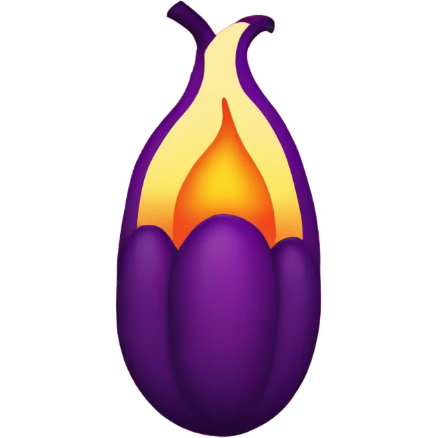 Aubergine fire emoji