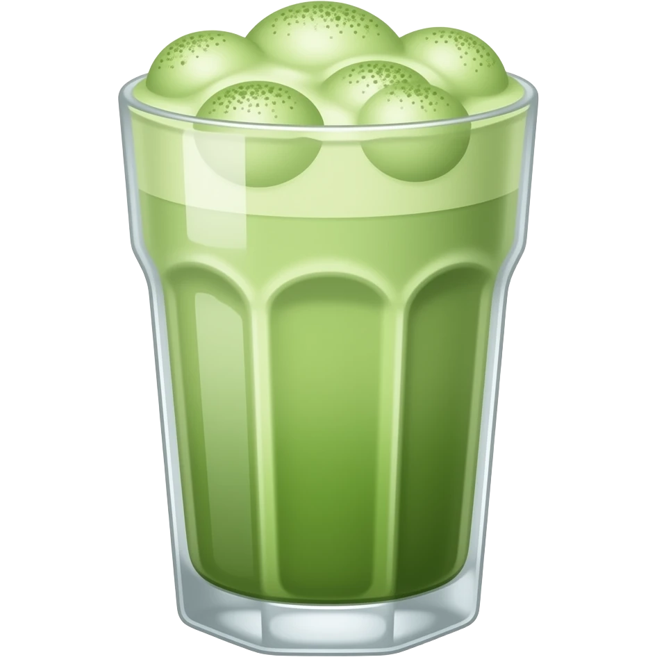 Iced matcha latte emoji