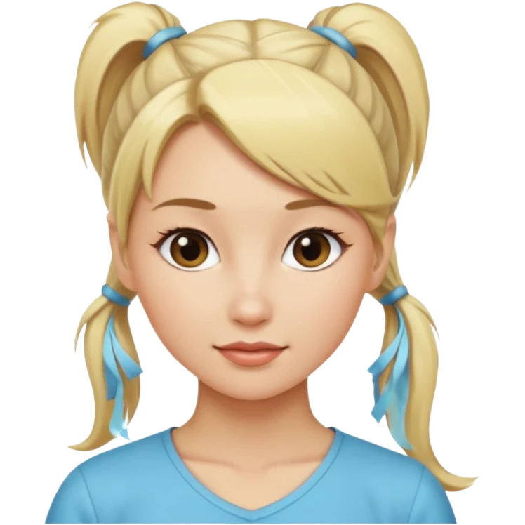 👱🏻‍♀️ i need an image like this with blone hair in a pony tail emoji