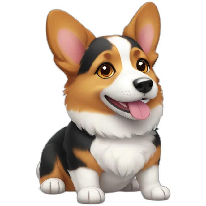 tricolor corgi emoji