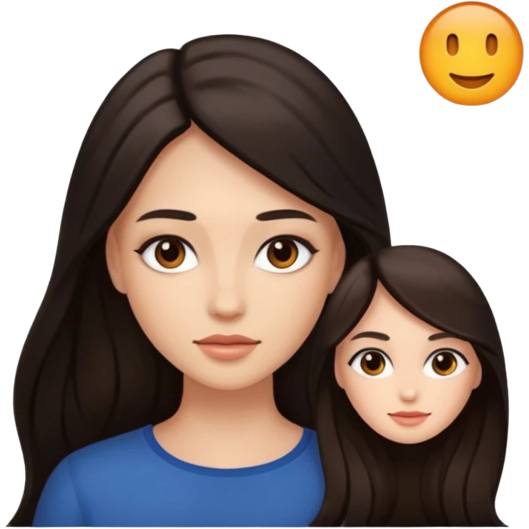 CHEVEUX UN PEU PLUS FONCER AVC DU MAQUILLAGE mais on voit pas le maquillage et elle a des cheveux long emoji