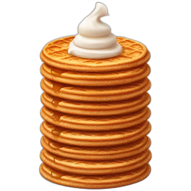 stroopwafel with lots of syrup emoji