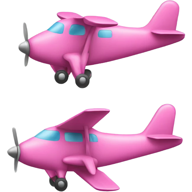 Pink plane dog shape emoji