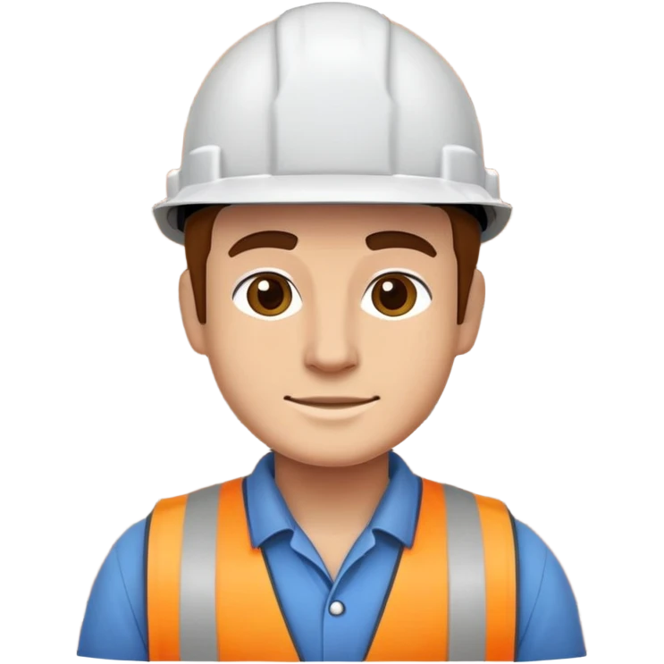 bricklayer wearing a hard hat emoji