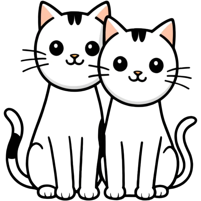 TWO cats blond emoji