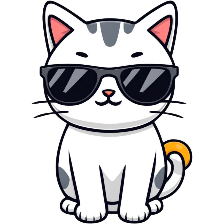 Cat with sunglasses emoji