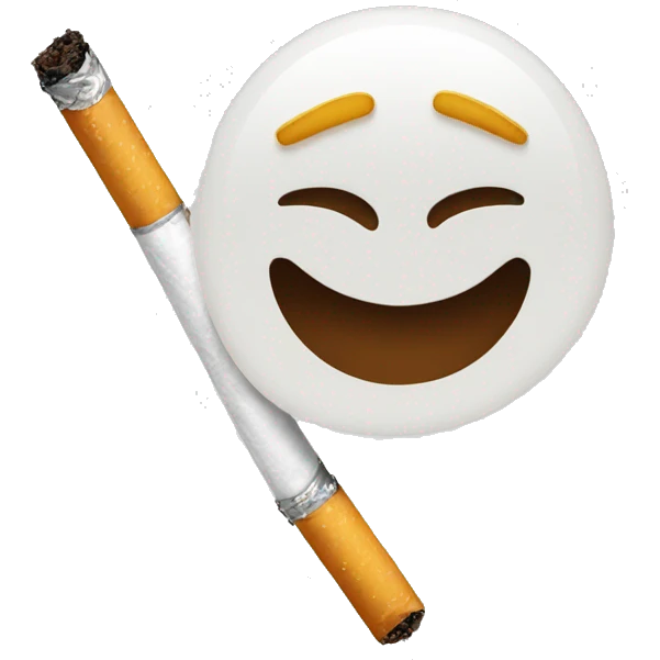 Emoji with a ciggarette emoji