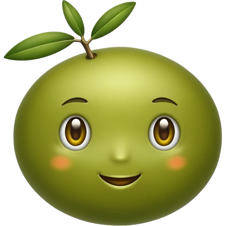 fun looking cartoon olive emoji