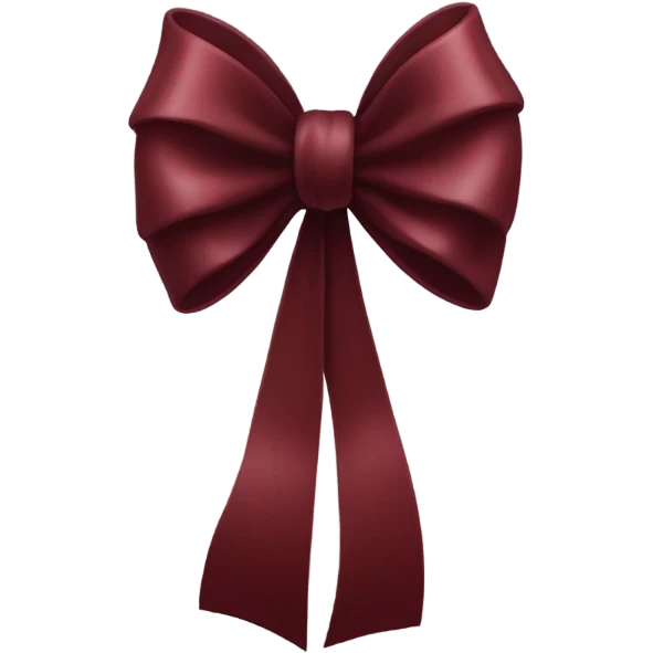 Dark red bow emoji