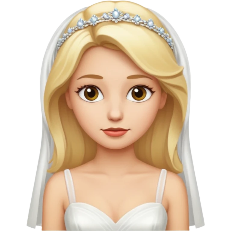 Blonde lady in wedding dress emoji