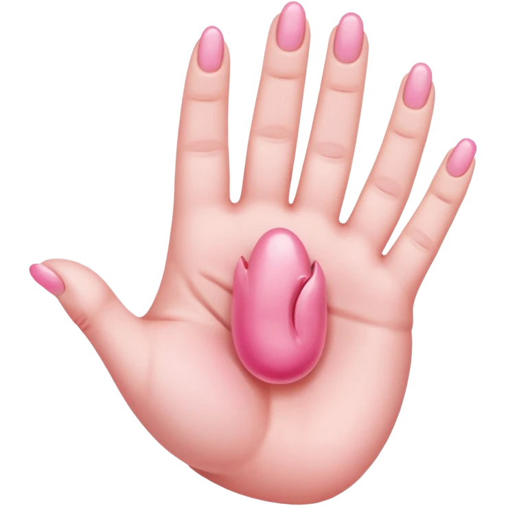 Two fingers inside a vagina emoji