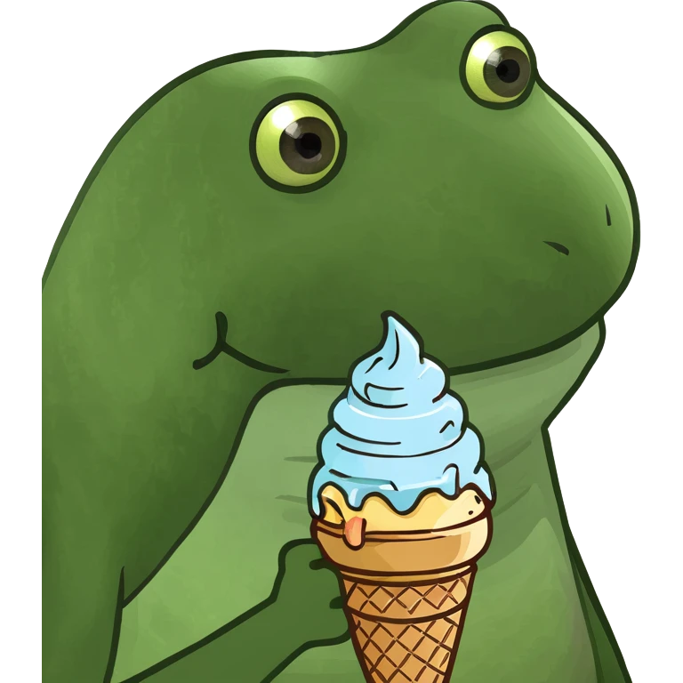 Ice cream cone with a lot of ice cream emoji