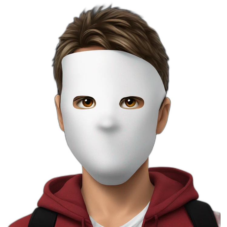 red hooded guy staring emoji