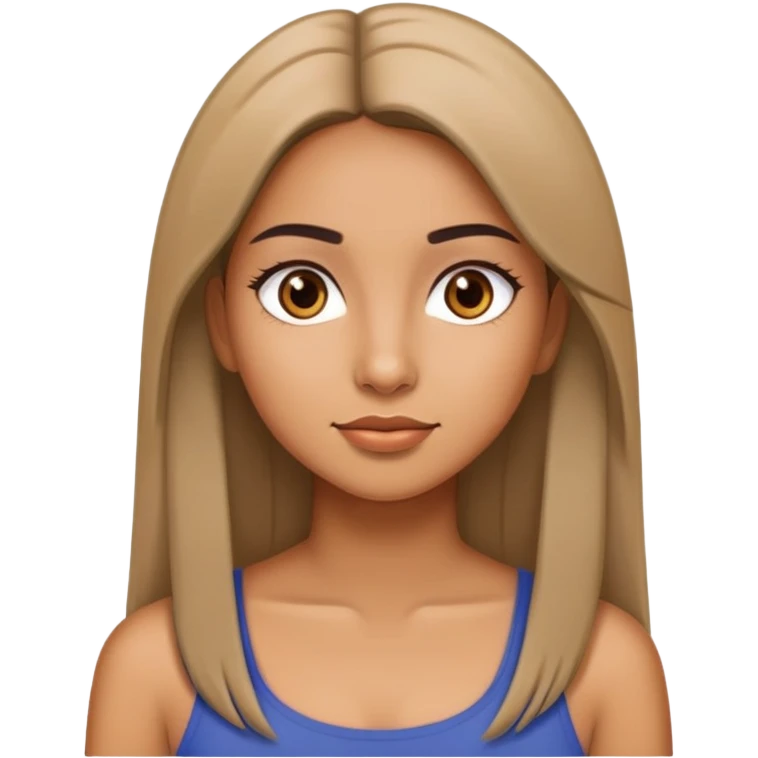 Latina girl with straight hair emoji