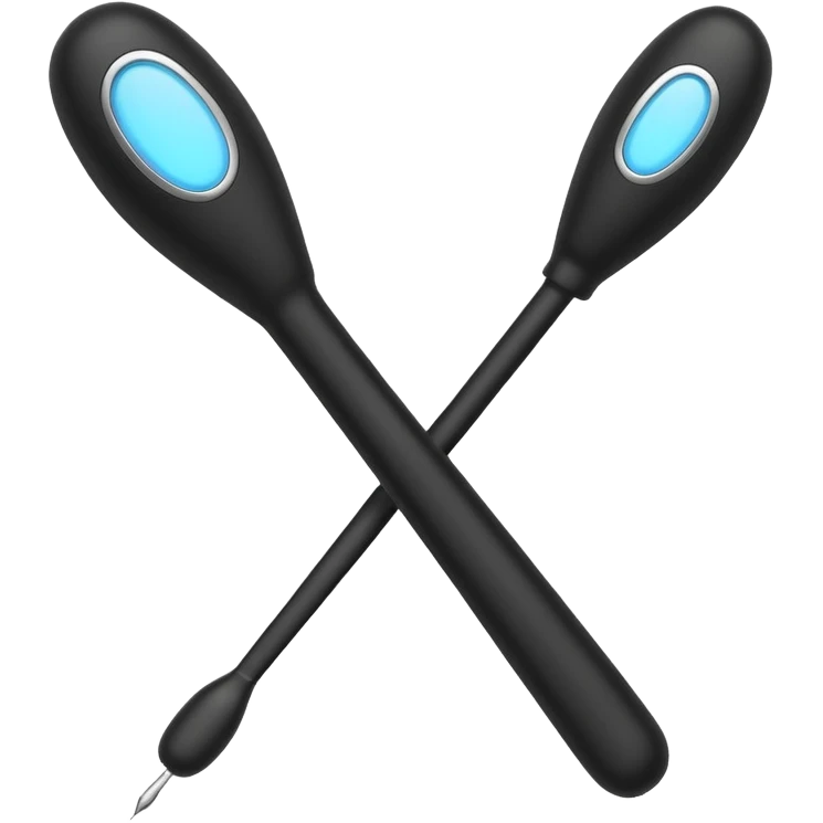 two black massage vibrating wands  emoji