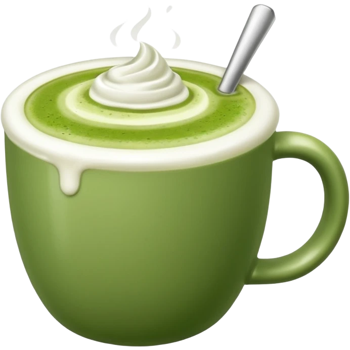 matcha latte no face emoji